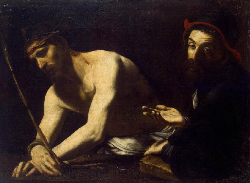 CARACCIOLO, Giovanni Battista Christ and Caiaphas Spain oil painting art
